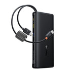 100W 20000mAh Fast Charging Power Bank with Built-In USB-C Cables