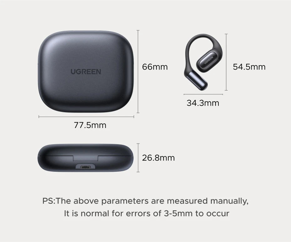 Open-Ear Wireless Bluetooth Sport Earbuds with Charging Case