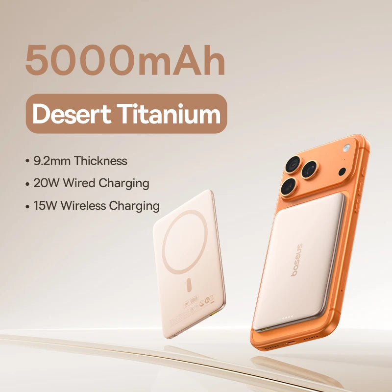 5000mAh Magnetic Wireless Power Bank for Smartphone Fast Charging