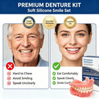Cosmetic Upper and Lower Silicone Teeth Covers for Smile Confidence