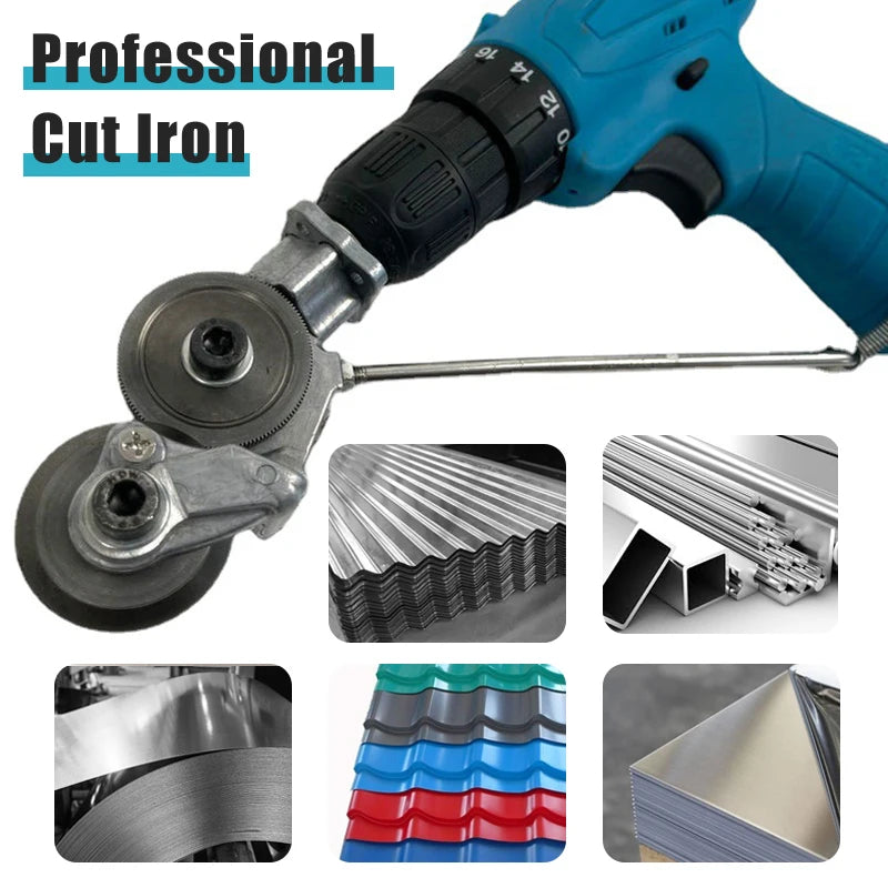 Electric Drill Plate Cutter Attachment Metal Sheet Nibbler Cutter