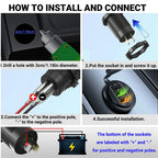 83W 4 Port USB and USB-C Fast Car Charger Socket for 12V 24V Vehicles