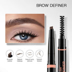 Waterproof Triangular Tip Eyebrow Pencil with Spoolie Brush