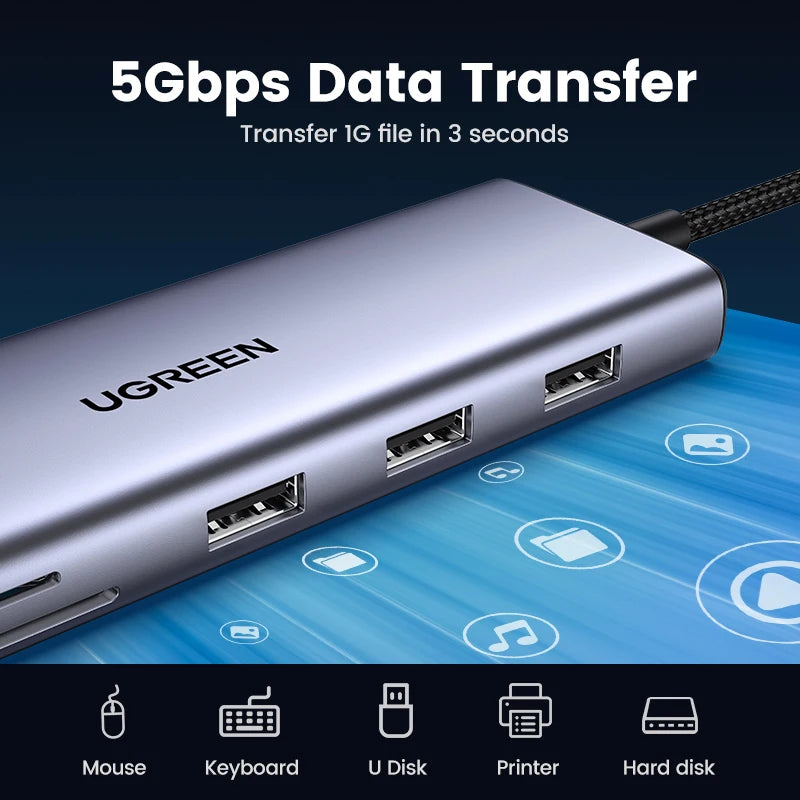 10-in-1 USB-C Docking Station with 4K HDMI, VGA, and 100W PD - 6