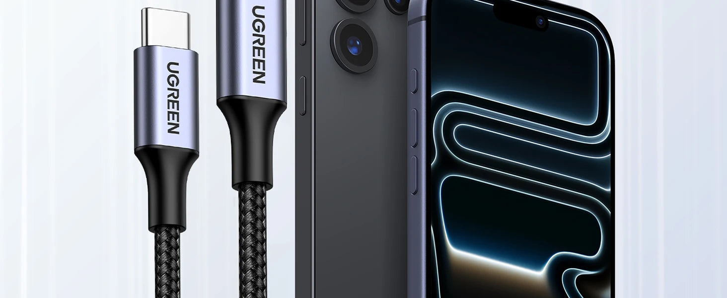100W USB-C to USB-C Fast Charging Cable for Laptops and Smartphones - 12