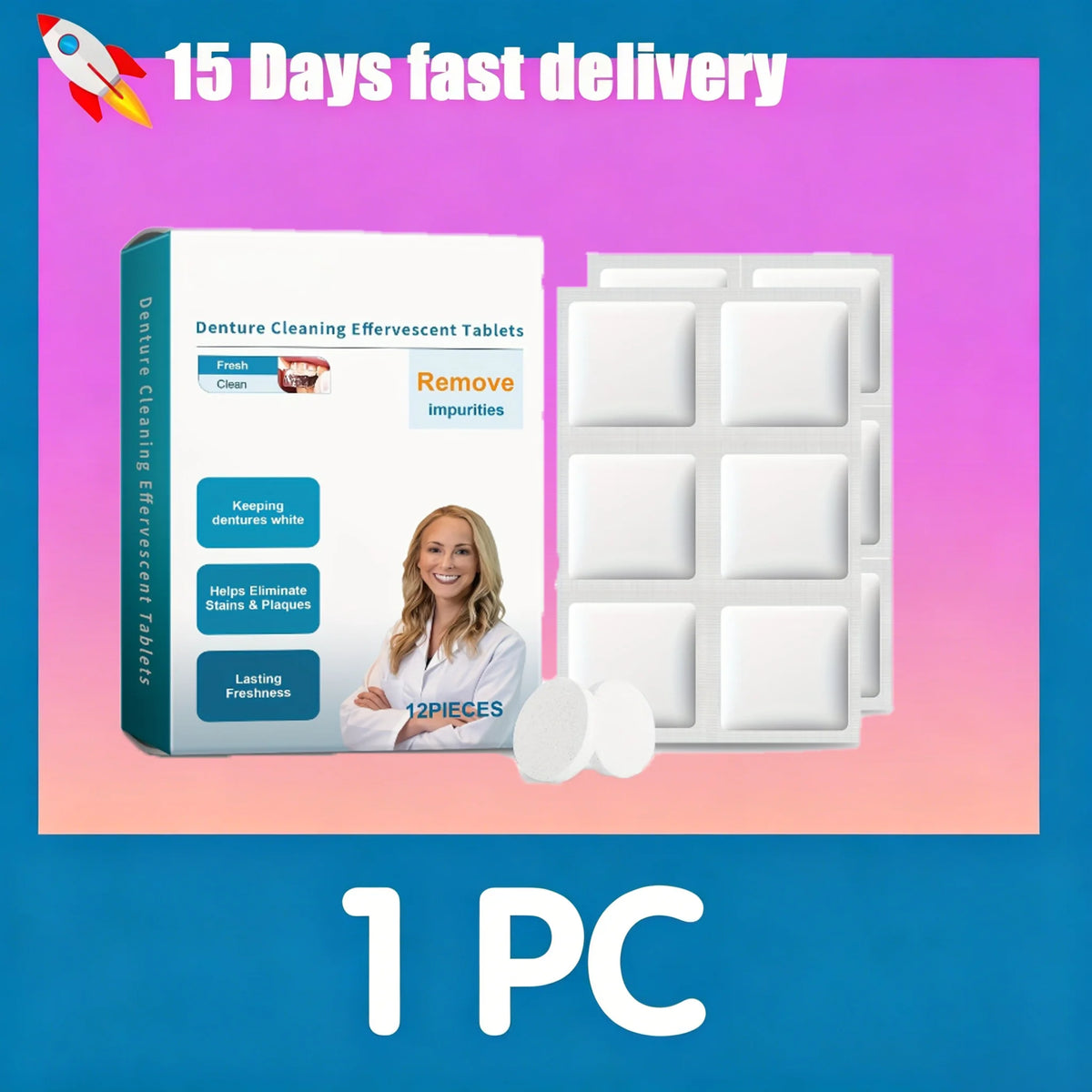 Effervescent Denture and Retainer Cleaning Tablets