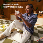 100W USB-C to USB-C Fast Charging and Data Sync Cable
