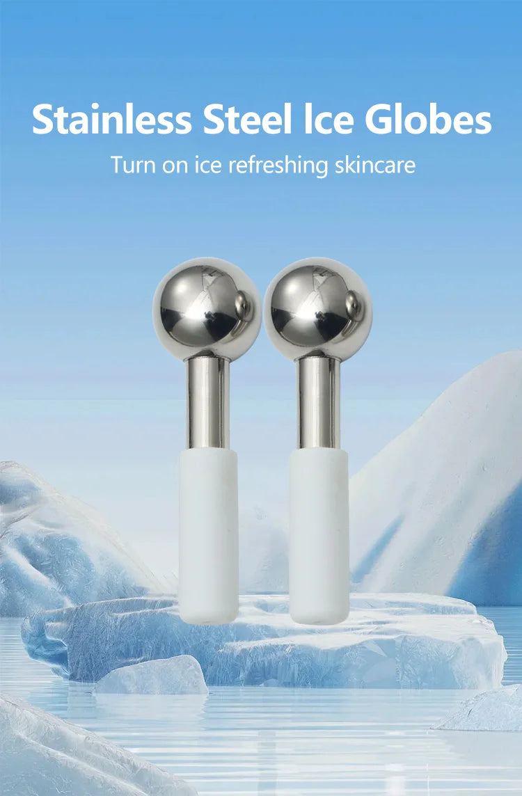 Stainless Steel Cooling Facial Globes for Puffiness and Skincare - 7