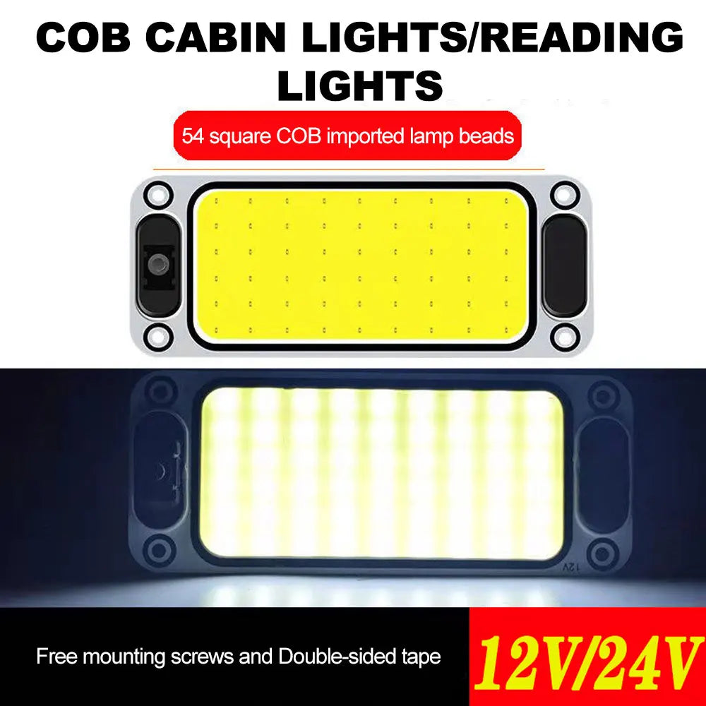 12V 24V COB LED Interior Reading Light Panel for Vehicles