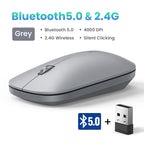Silent Wireless Mouse with Bluetooth 5.0 and 4000 DPI