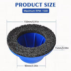 150mm Wheel Hub Grinder and Rust Removal Tool for 1/2 Impact Driver