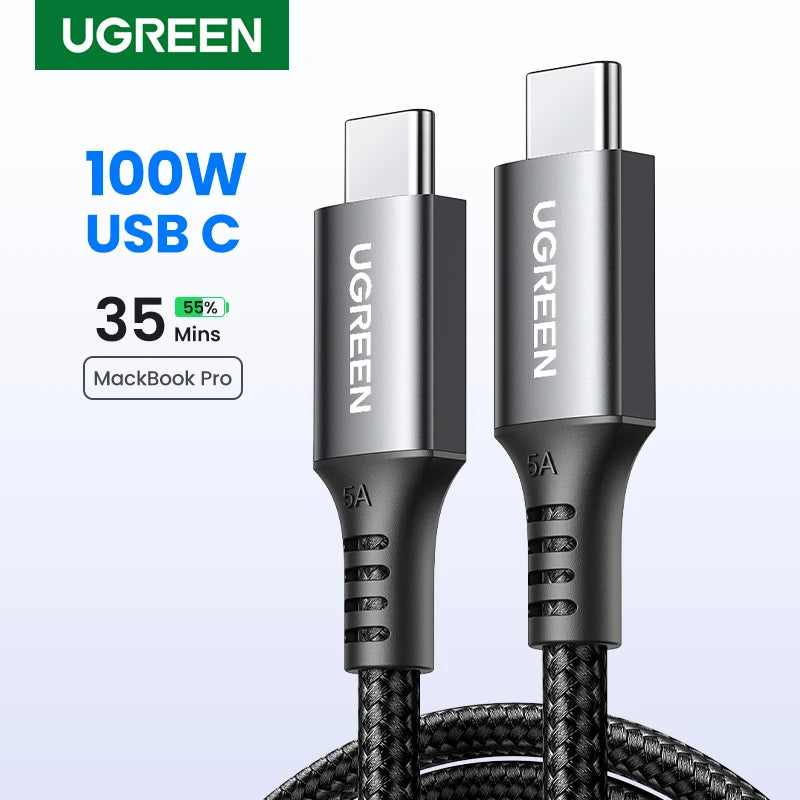 100W USB-C to USB-C Fast Charging and Data Sync Cable