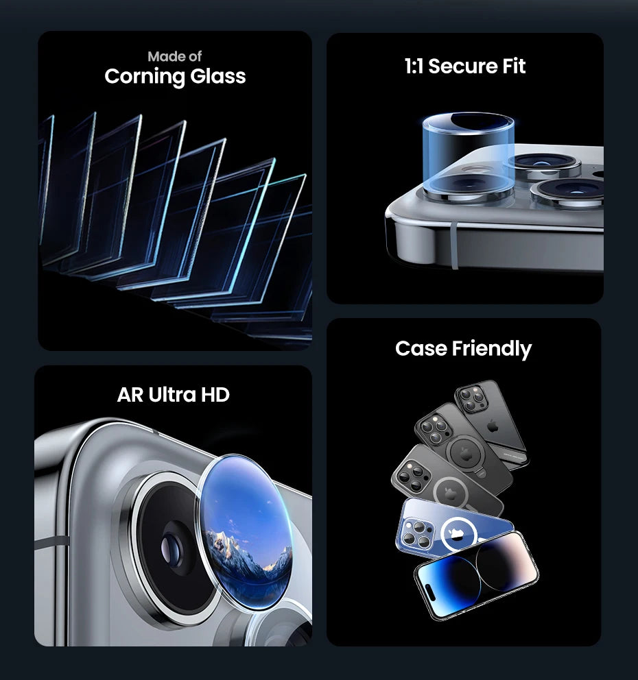 Tempered Glass Camera Lens Protector for iPhone Series