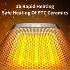 Portable PTC Ceramic Space Heater with Ambient Flame Light