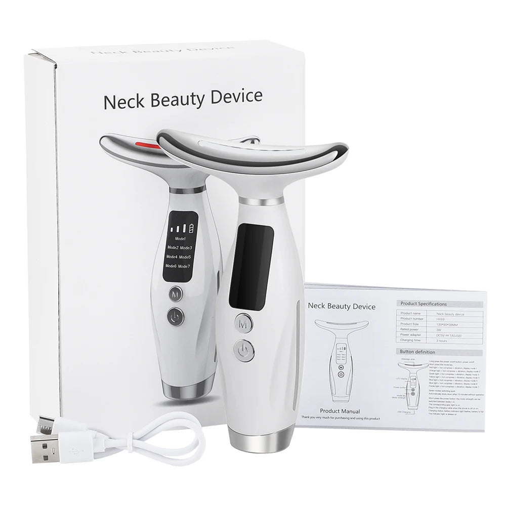 LED Face and Neck Skin Tightening Massage Device - 15