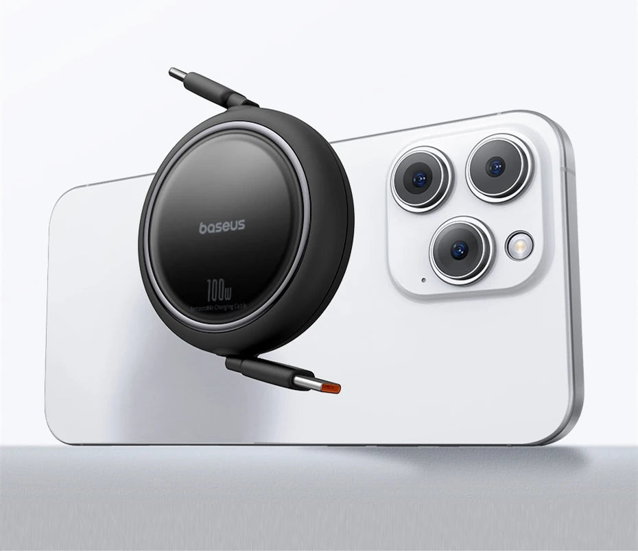 100W Fast Charging Retractable USB-C Cable