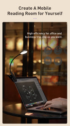 Rechargeable LED Clip-On Desk Lamp for Reading and Bedside
