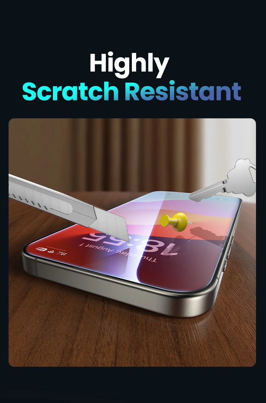 Tempered Glass Screen Protector for iPhone 16 Series