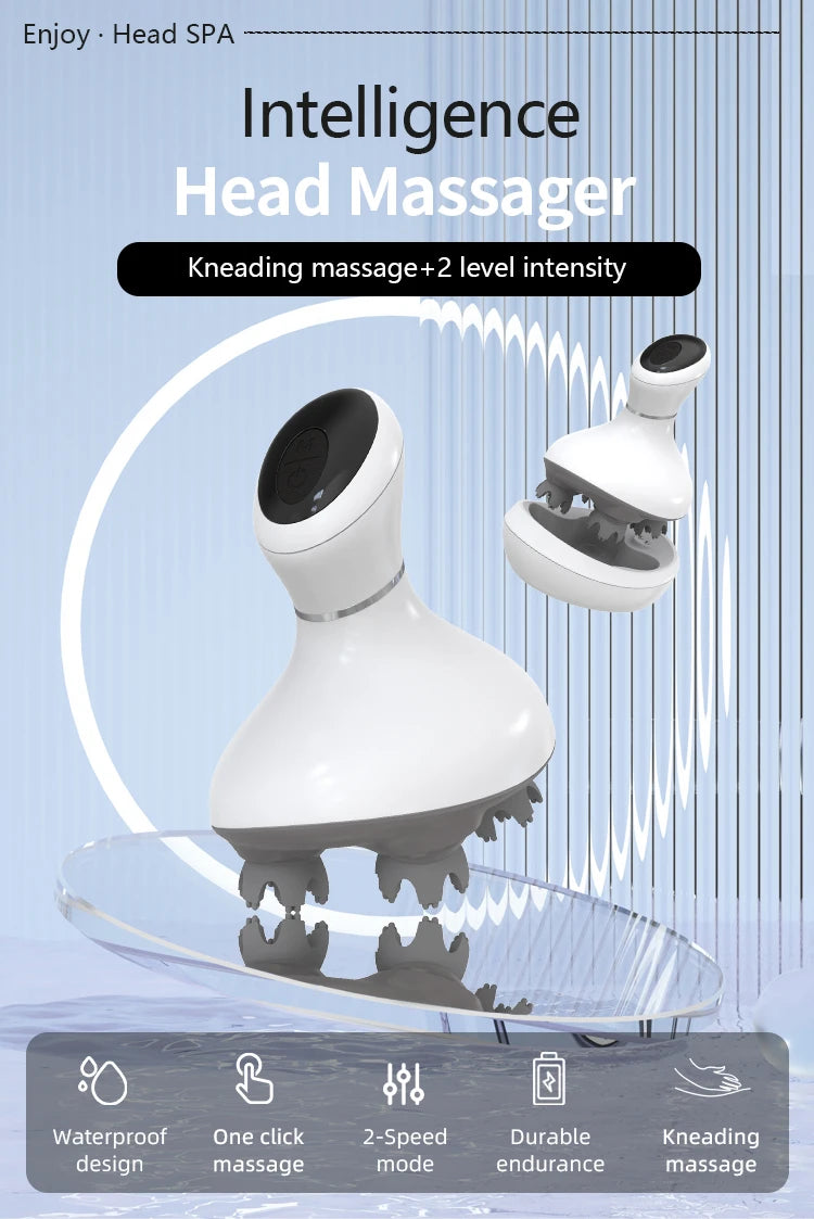 Electric Waterproof Scalp Massager for Relaxation