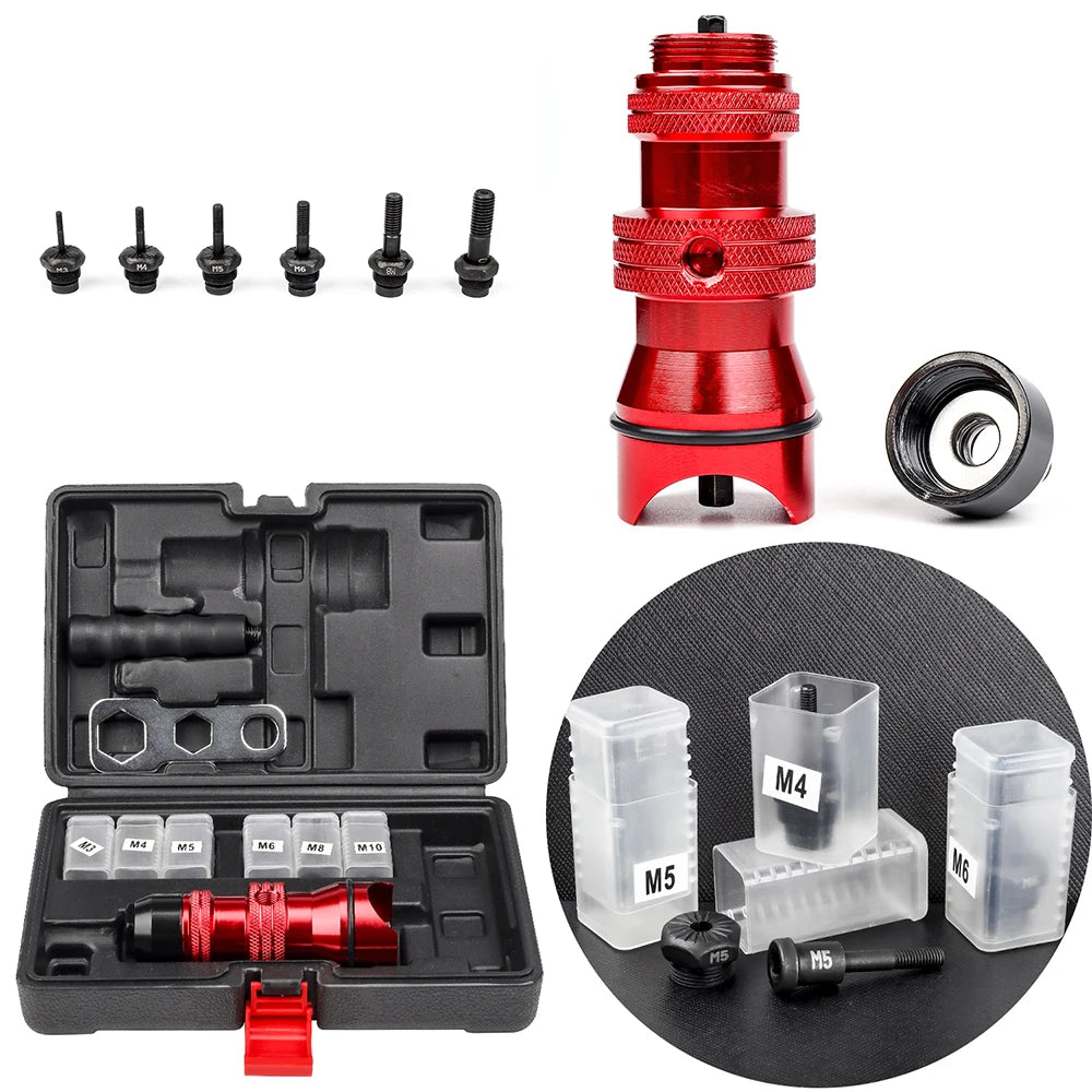 Electric Drill Rivet Nut Gun Adapter Tool Kit M3-M10