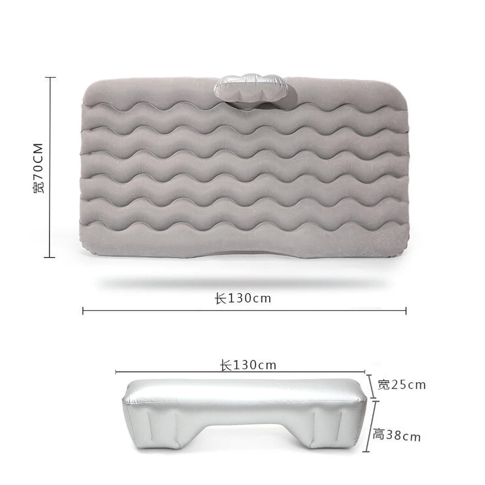 Inflatable Car Back Seat Mattress Bed with Pillows and Storage Bag