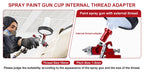 Spray Gun Cup Adapter 16mm Thread 1.5mm Pitch
