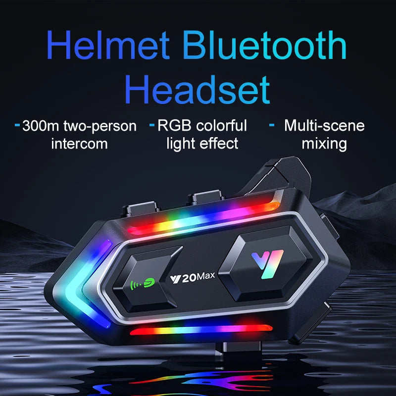 Bluetooth 5.3 Motorcycle Helmet Intercom Headset - 7