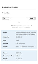 240W USB-C to USB-C PD 3.1 Fast Charging Cable