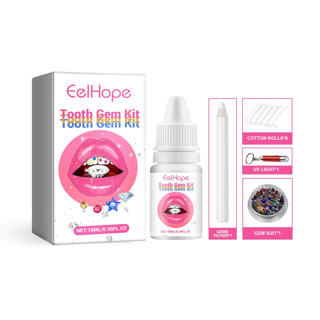 Professional DIY Tooth Gem Kit with UV Light