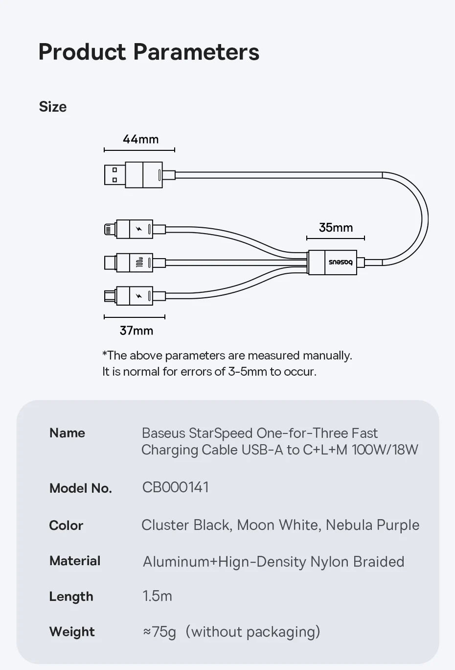 3-in-1 100W Fast Charging Cable for Phone and Laptop - 17