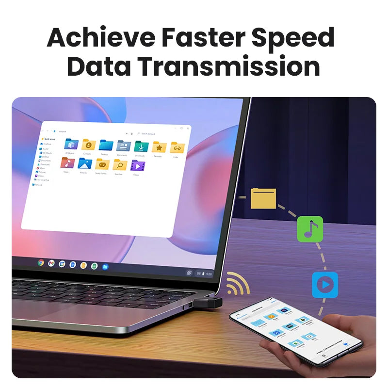 USB Bluetooth 5.4 Adapter for PC Wireless Connectivity