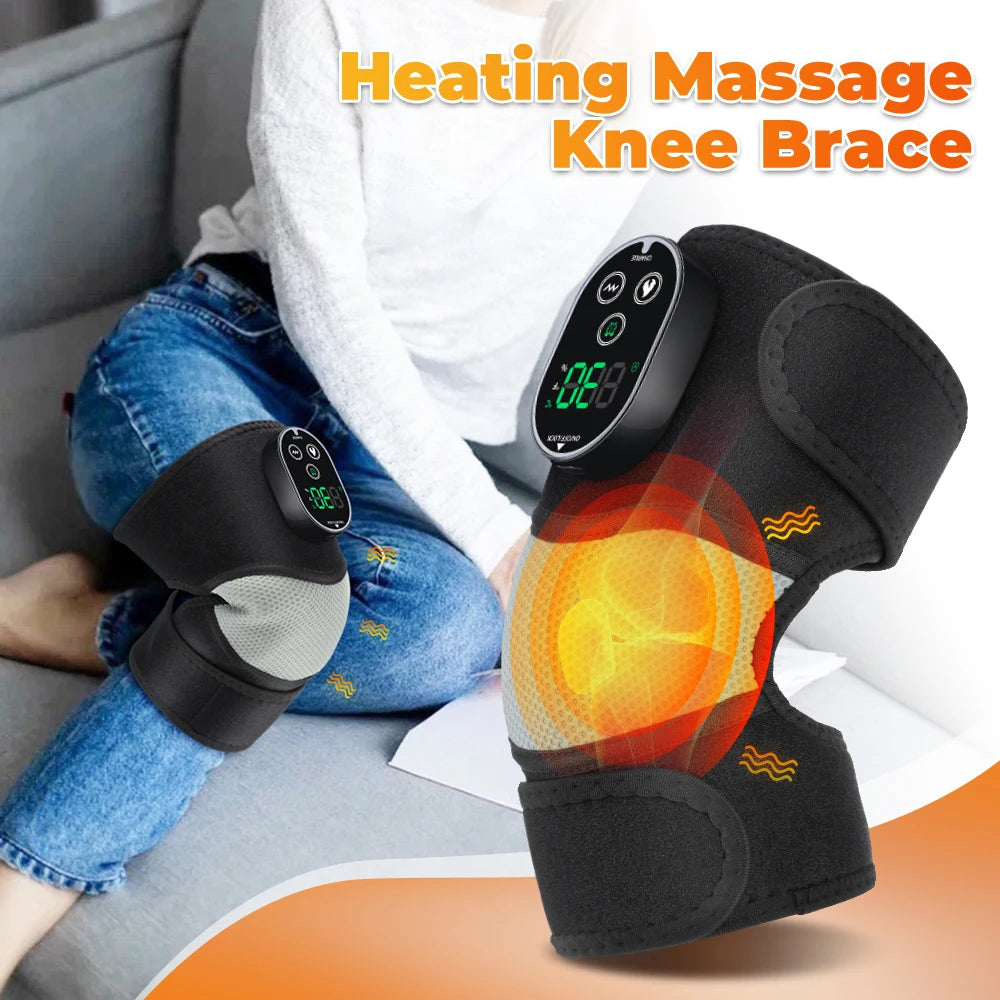 Heated Vibration Knee Massager Wrap for Joint Pain Relief - 7