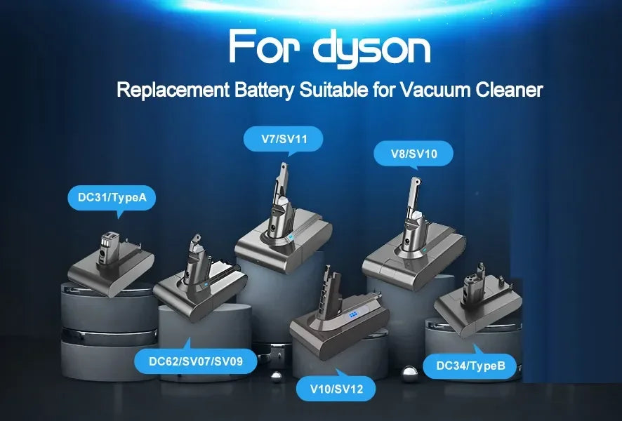 Replacement Battery for Cordless Vacuum Cleaners