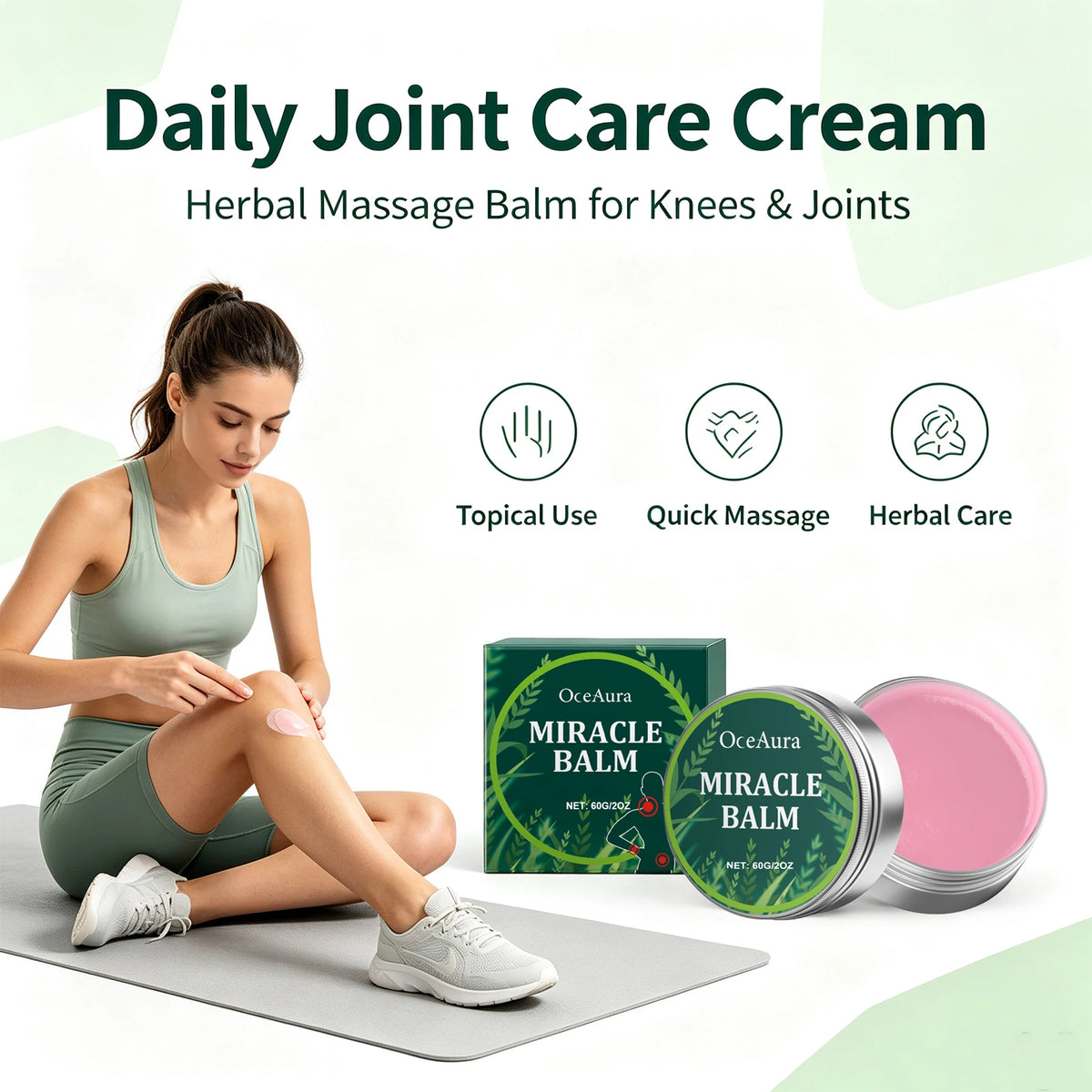 Herbal Massage Balm for Joint and Muscle Soreness