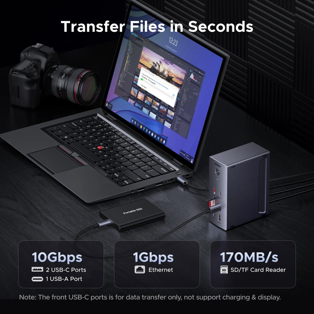 14-in-1 USB-C Docking Station with Dual 4K Display and M.2 SSD Slot