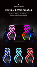 Solar USB Heart Neon LED Car Window Atmosphere Light with Sensors