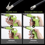 3-in-1 Tire Inflator Gauge with Pressure Meter for Vehicles