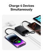 22.5W Fast Charging Power Bank with Built-in Cables
