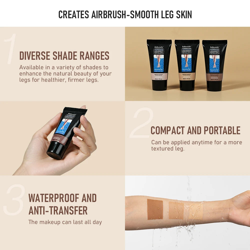 Waterproof Leg Makeup Foundation for Flawless Coverage