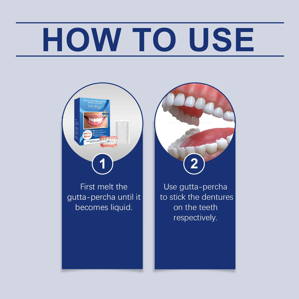 Instant Cosmetic Dental Veneers Kit for Upper and Lower Teeth