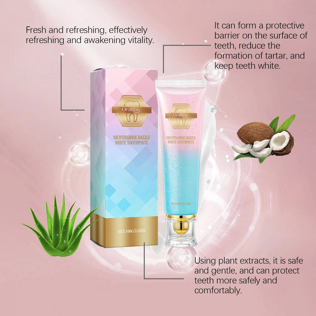 Teeth Whitening and Cavity Repair Mint Toothpaste