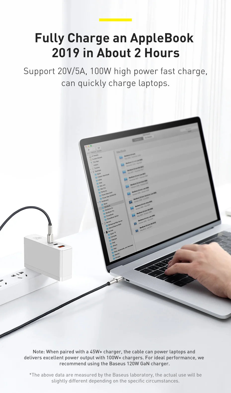 100W USB-C to USB-C Fast Charging and Data Cable