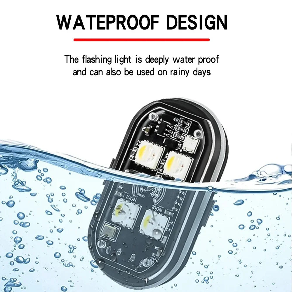 Wireless RGB LED Strobe Warning Light for Vehicles
