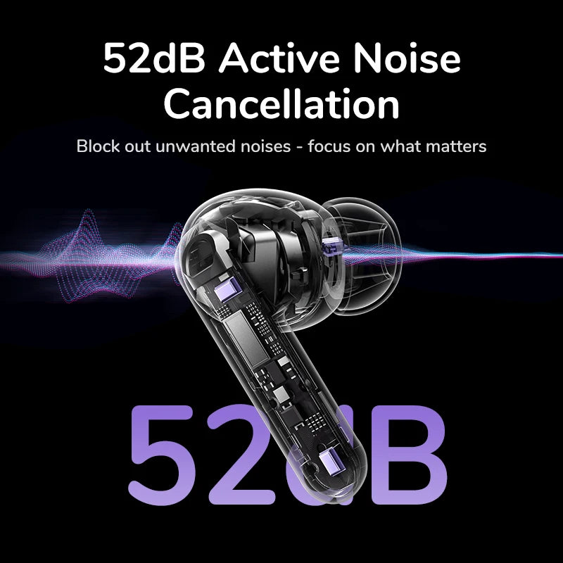 Smart Touchscreen Noise Cancelling Wireless Earbuds with Bluetooth 5.4 - 5