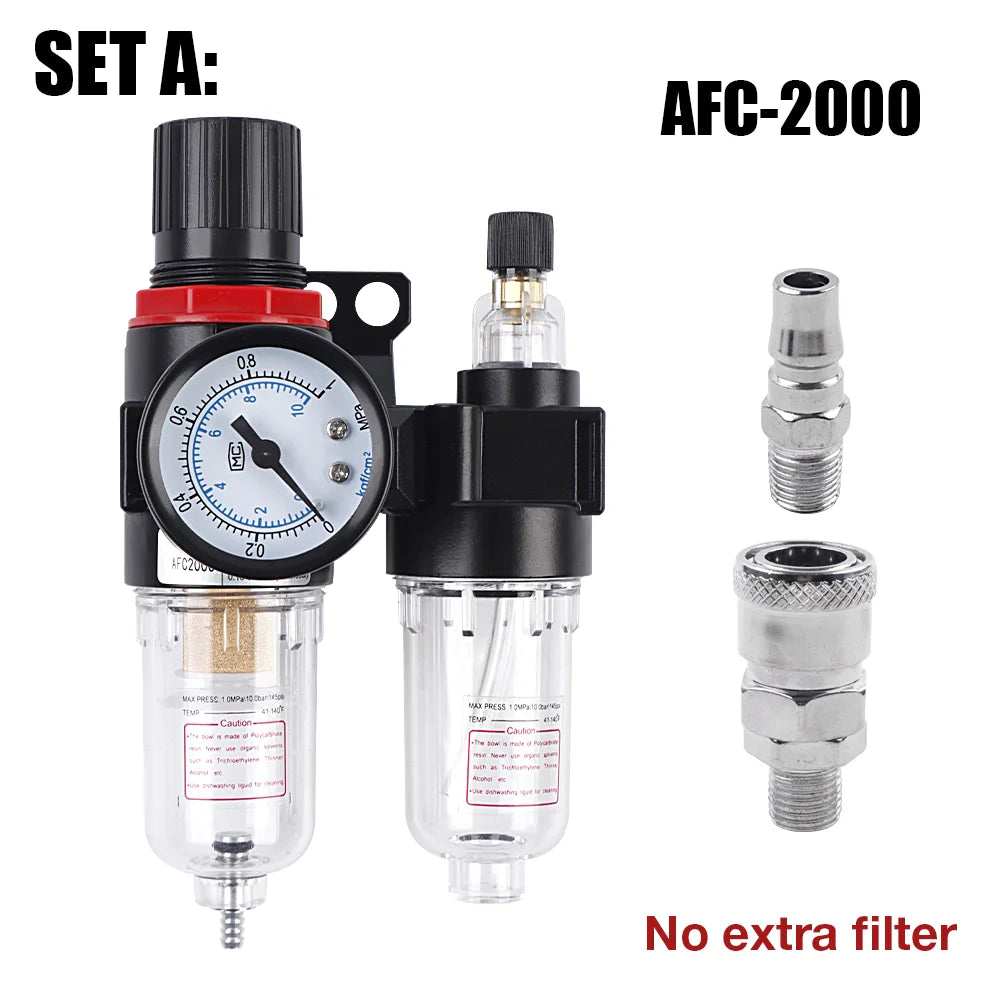 AFC2000 G1/4 Air Compressor Moisture Filter and Lubricator Regulator