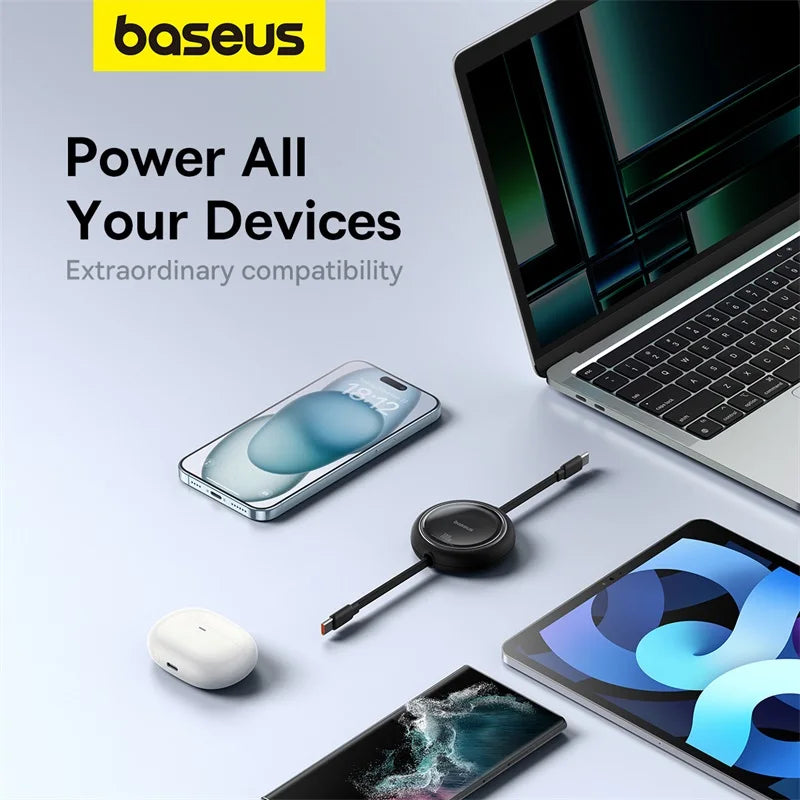 100W Fast Charging Retractable USB-C Cable - 3