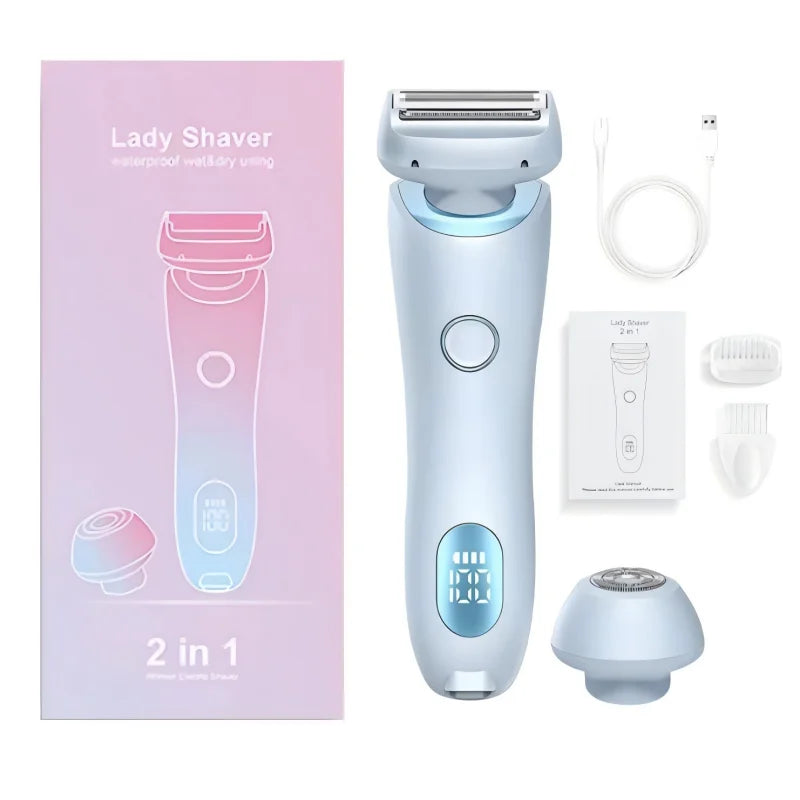 2-in-1 Electric Shaver for Women Wet and Dry Hair Remover - 13