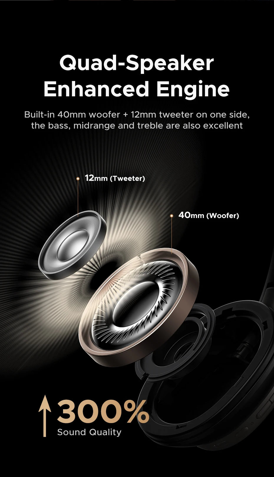 Wireless Noise-Canceling Bluetooth Studio Headphones