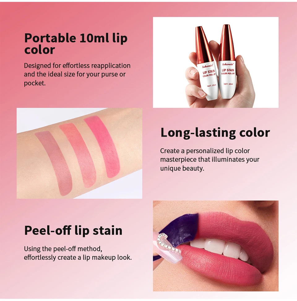 Waterproof Peel-Off Lip Stain Tint - 8