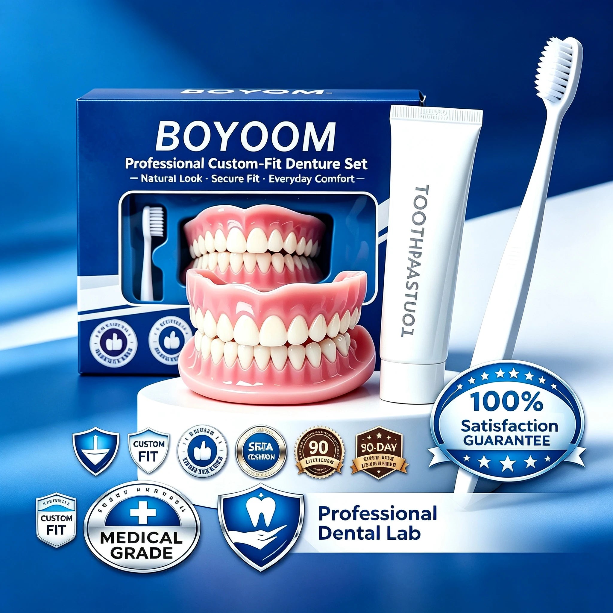Comfortable Silicone Simulation Dentures for a Natural Smile - 3